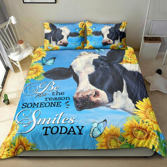 Cow Bedding Set Be The Reason Someone Smiles Today Duvet Covers Blue Unique Gift