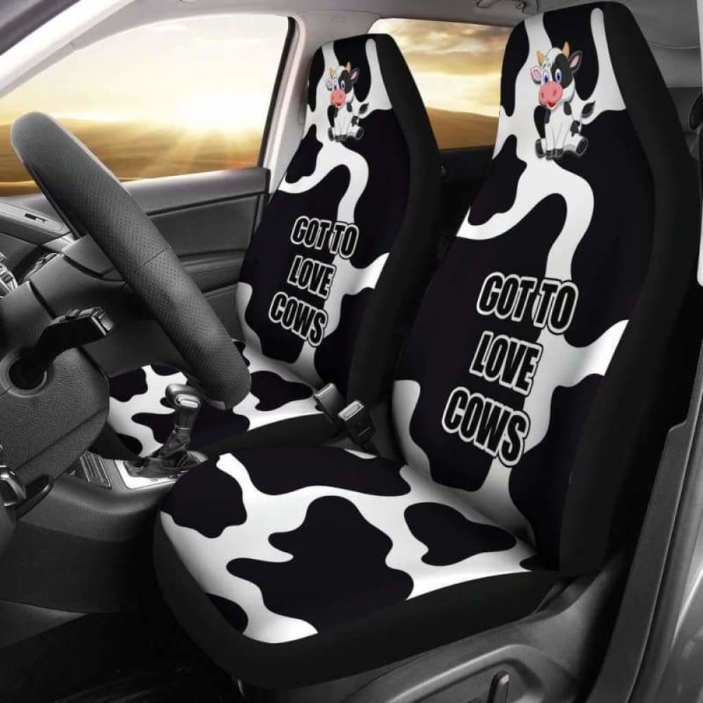 Cow Car Seat Covers Got To Love Cow Seat Covers Black White