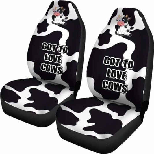 Cow Car Seat Covers Got To Love Cow Seat Covers Black White