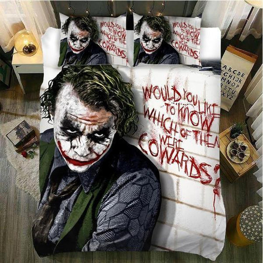 Joker Bedding Set Which Of Them Were Cowards Duvet Covers Colorful Unique Gift