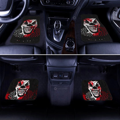 Halloween Car Mats Halloween Creepy Evil Clown Face Car Floor Mats Black Red