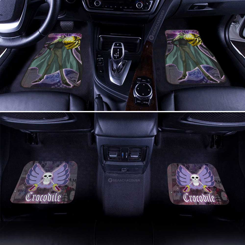 One Piece Car Mats One Piece Crocofile Graphic Manga Pattern Galaxy Car Floor Mats Colorful