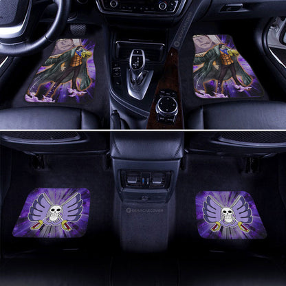 One Piece Car Mats Crocodile And Wanted Poster Graphic Car Floor Mats Purple