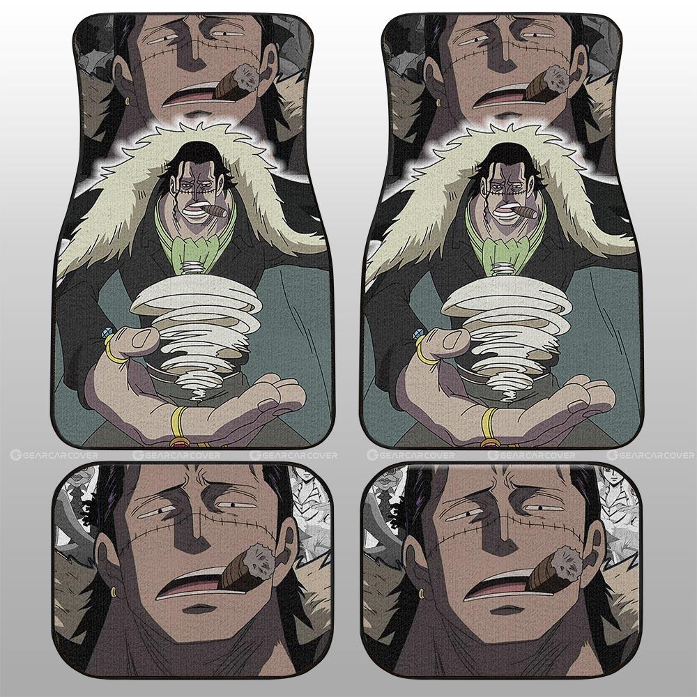 One Piece Car Mats One Piece Crocodile Character Face Graphic Car Floor Mats Colorful