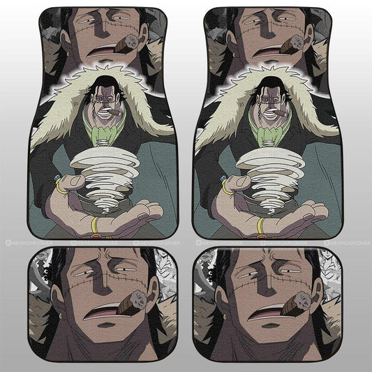 One Piece Car Mats One Piece Crocodile Character Face Graphic Car Floor Mats Colorful