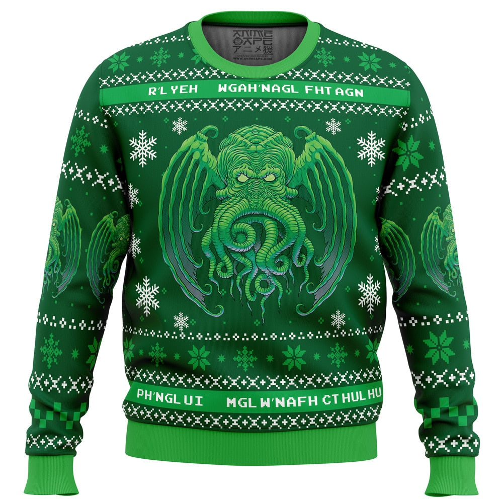 Cthulhu Cultist Christmas Ugly Christmas Sweater