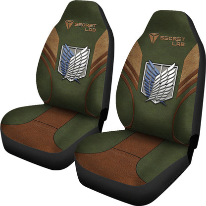 Attack On Titan Car Seat Covers Attack On Titan Secret Lab Seat Covers Green