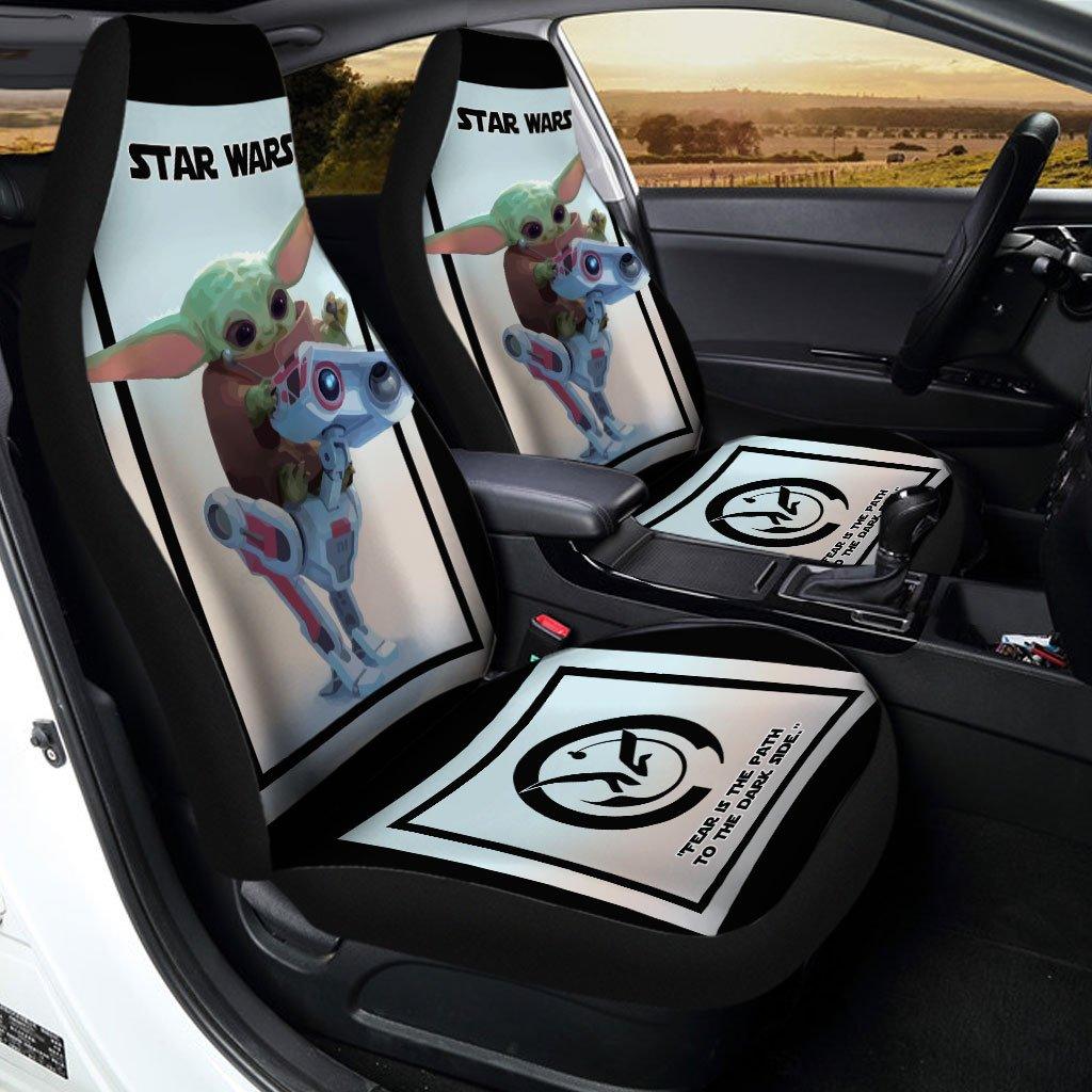 SW Car Seat Covers Fear Is The Path To The Dark Side Seat Covers Black White