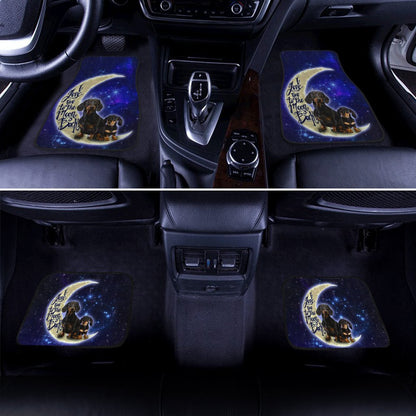 Dog Car Floor Mats Cute Dachshund Dog Love You To The Moon Galaxy Car Mats