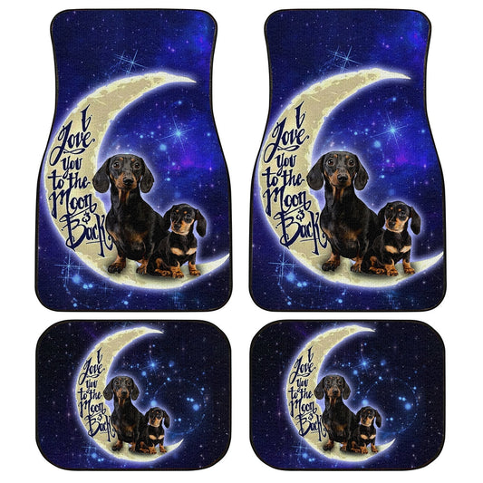 Dog Car Floor Mats Cute Dachshund Dog Love You To The Moon Galaxy Car Mats