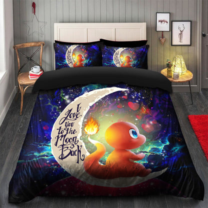 Cute Charmander Love You To The Moon Galaxy Bedding Set