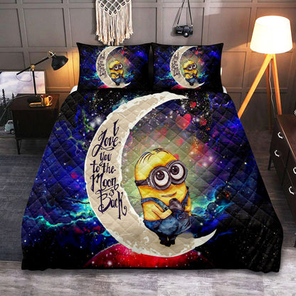 Minions Bedding Set Cute Minions Despicable Me Love You To The Moon Duvet Covers Colorful Unique Gift