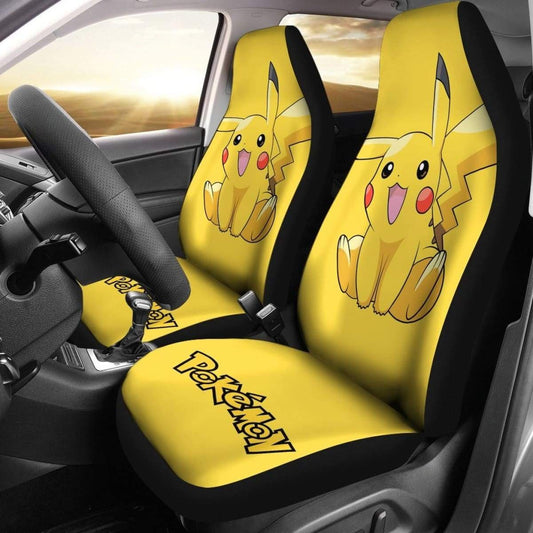 PKM Car Seat Covers Original First PKM Pikachu Seat Covers Yellow