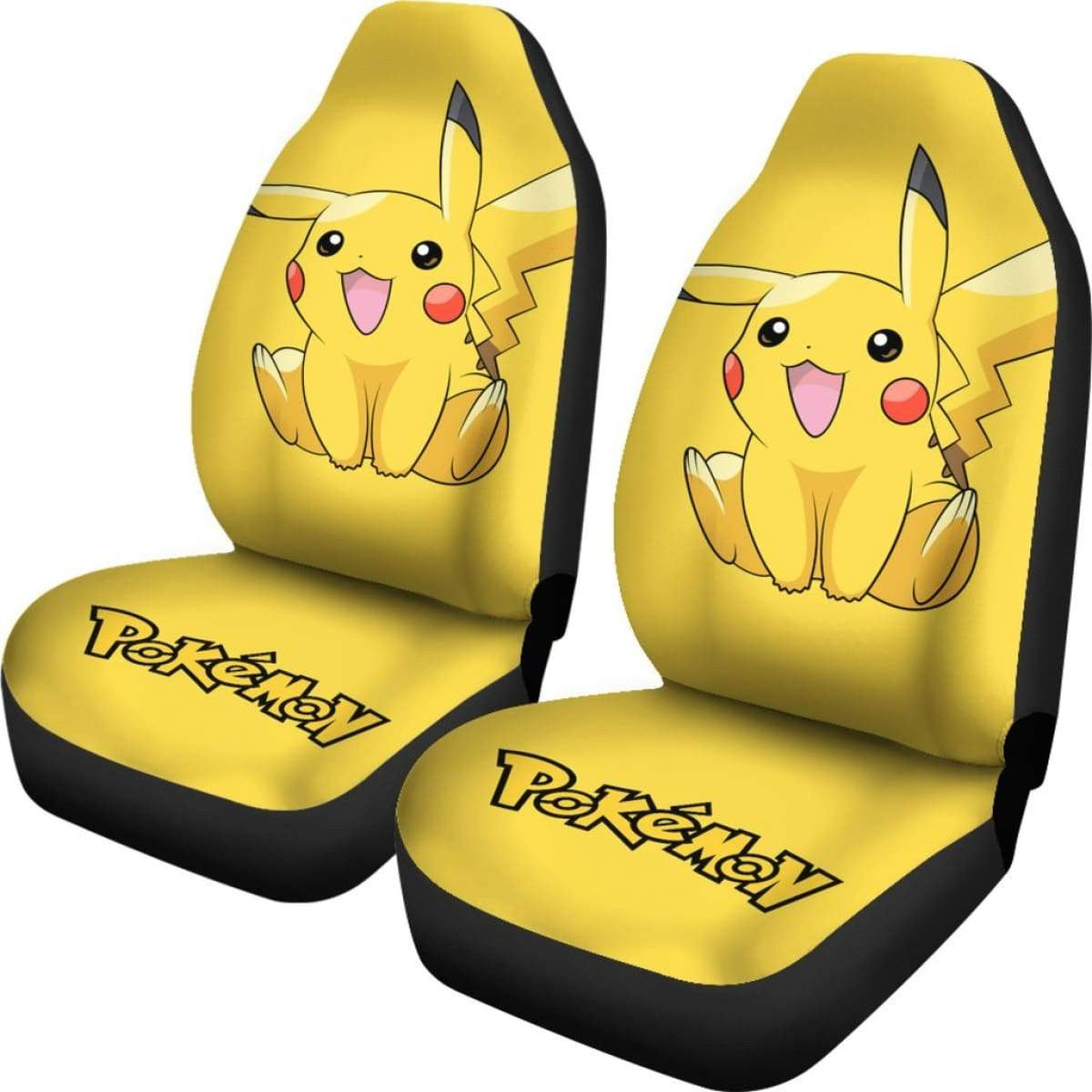 PKM Car Seat Covers Original First PKM Pikachu Seat Covers Yellow