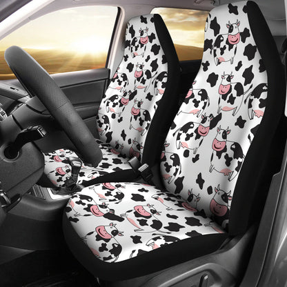 Cow Car Seat Covers Cute Milk Cow Pattern Seat Covers Black White
