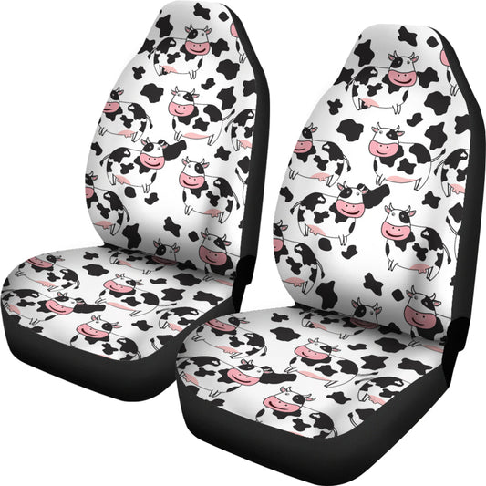 Cow Car Seat Covers Cute Milk Cow Pattern Seat Covers Black White