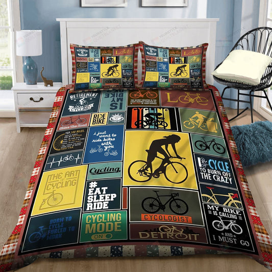 Bicycle Bedding Set I Cycle To Burn Off The Crazy Duvet Covers Colorful Unique Gift