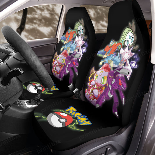 PKM Car Seat Covers Mythical Type PKM Graphic Seat Covers Black