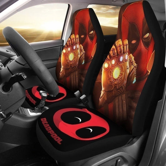 DP Car Seat Covers DP With Infinity Gauntlet Graphic Seat Covers Colorful