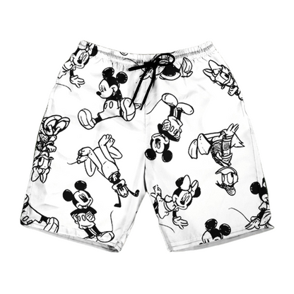 DN Shorts DN MM Pluto Minnie Pattern Beach Shorts Black White