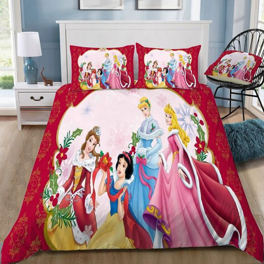 DN Bedding Set DN Princesses Belle Snow White Cinderella Winter Clothes Duvet Covers Red Unique Gift