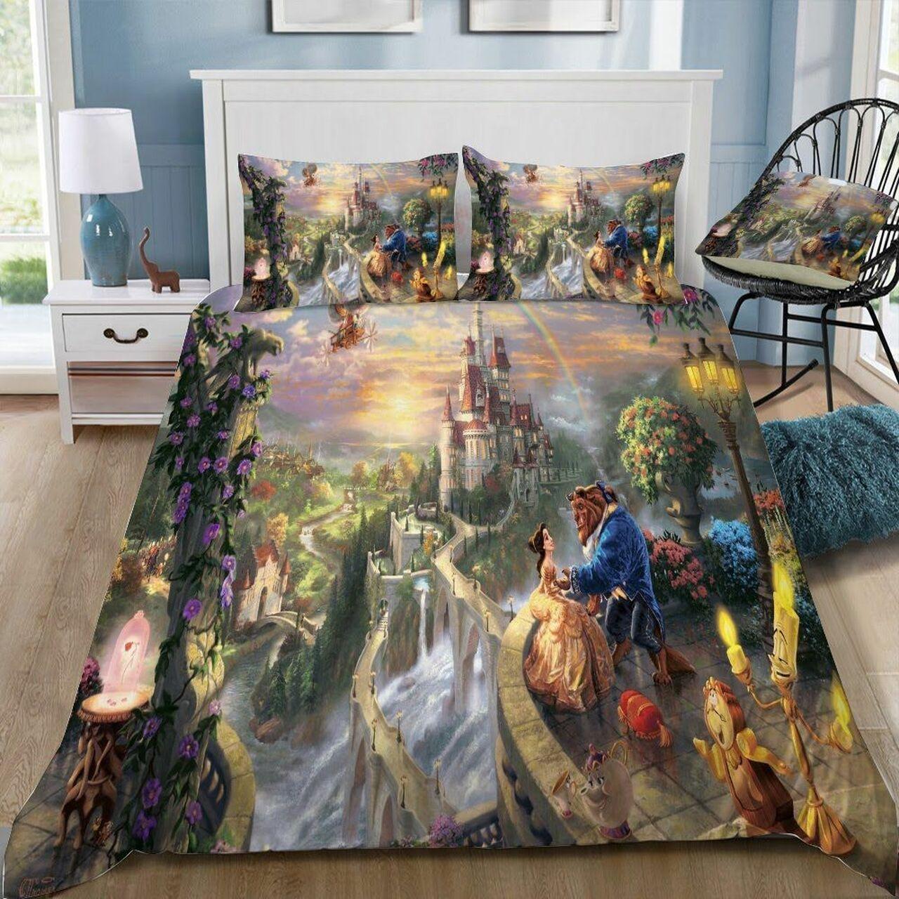 Beauty And The Beast Bedding Set Beauty And The Beast The Castle Duvet Covers Colorful Unique Gift