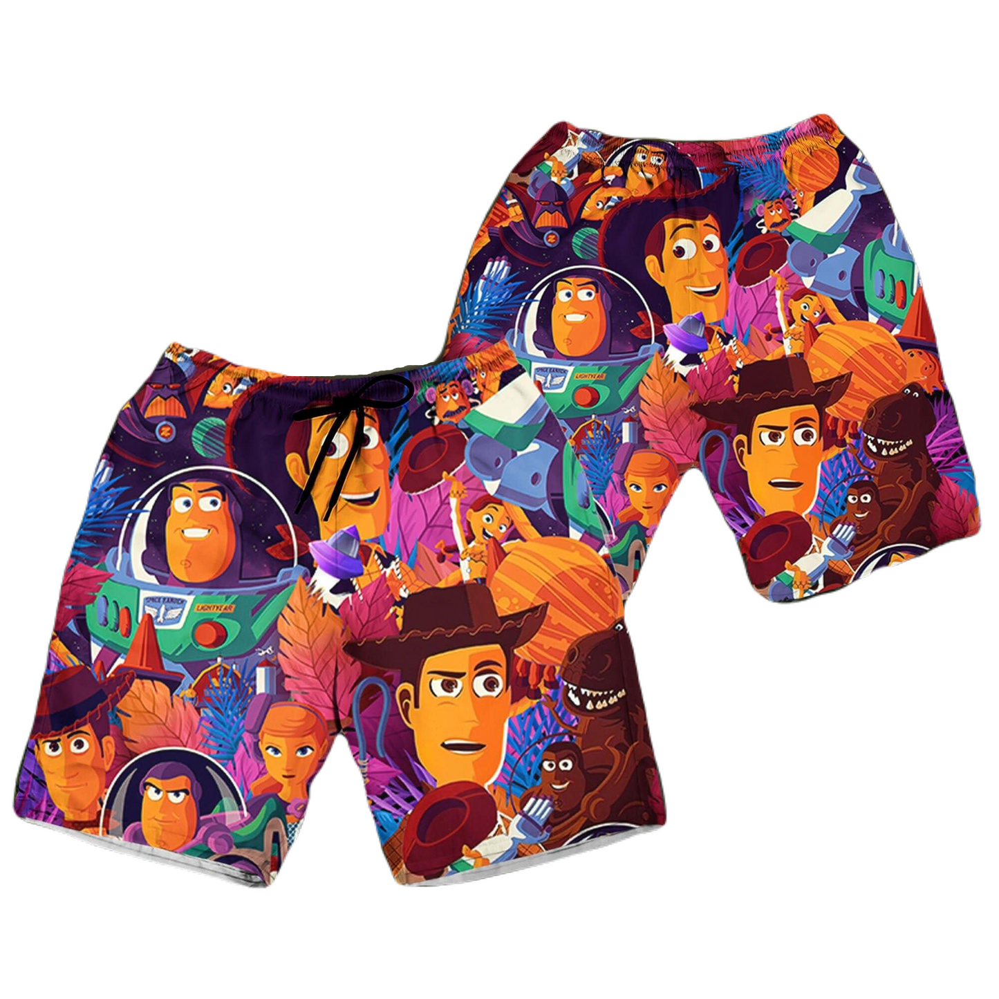 Toy Story Shorts DN Toy Story Characters Summer Tropical Beach Shorts Colorful