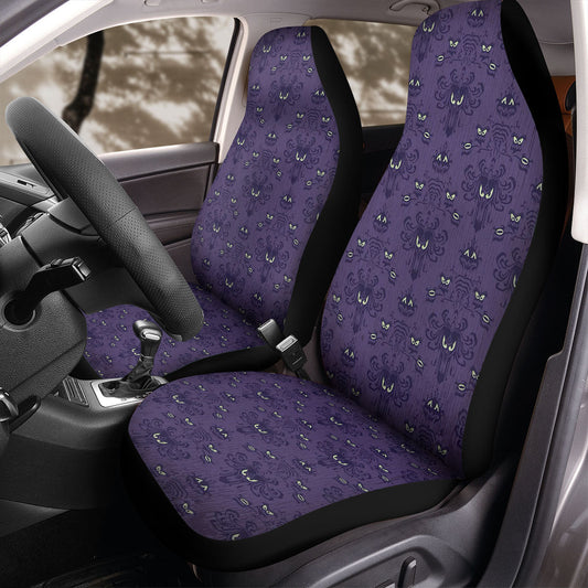 DN Car Seat Covers DN Haunted Mansion Pattern Seat Covers Black Purple