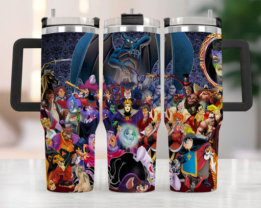 DN 40 Oz Tumbler All DN Villains Graphic Tumbler 40 Oz Colorful