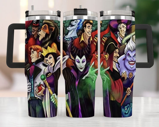 DN 40 Oz Tumbler All Main DN Villains Graphic Tumbler 40 Oz Colorful