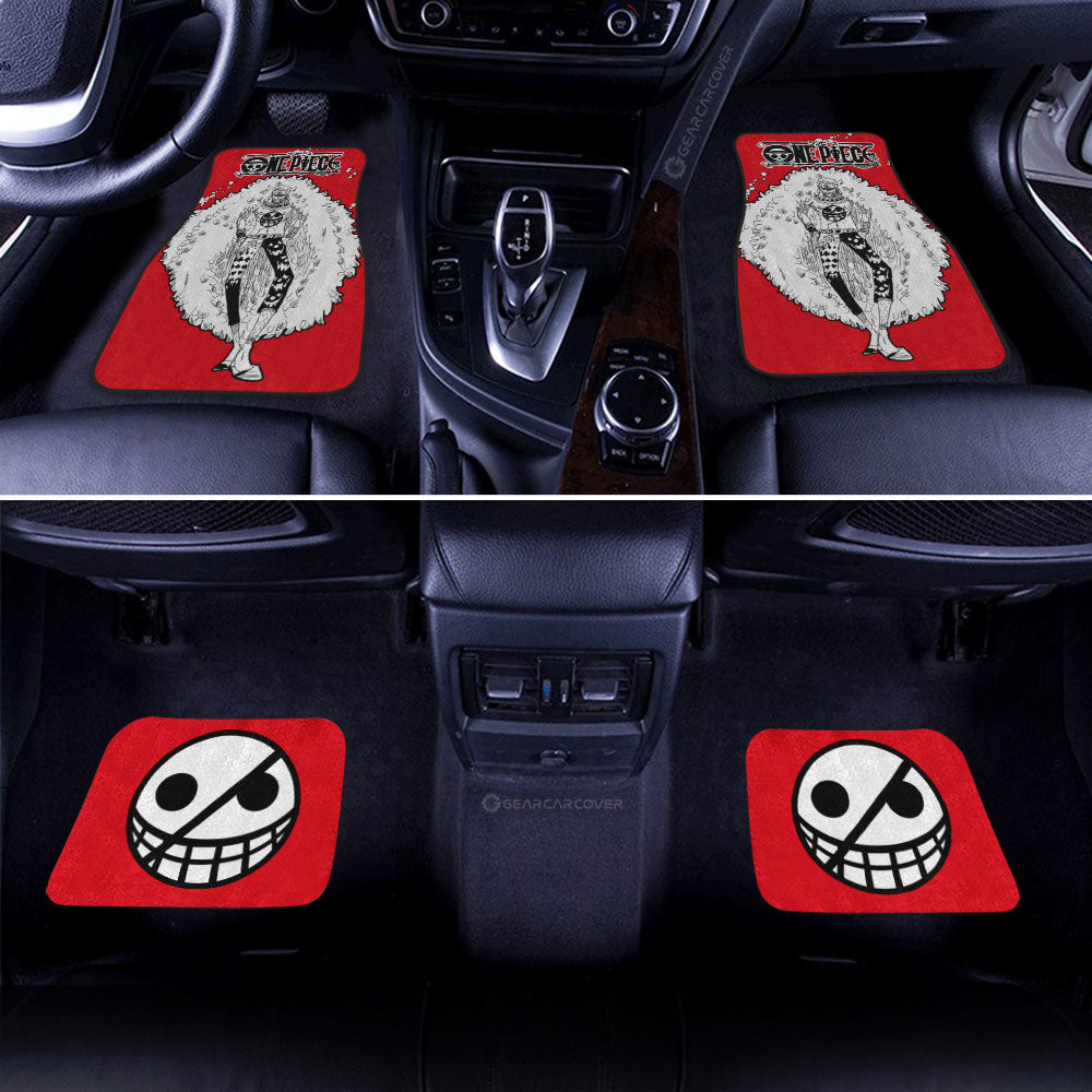 One Piece Car Mats One Piece Character Donquixote Doflamingo Graphic Car Floor Mats Red White