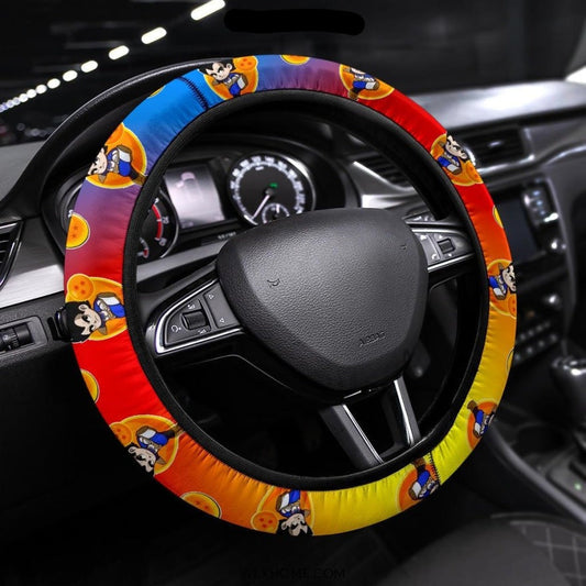 Dragon Ball Steering Wheel Cover Chibi Vegeta Dragon Ball Pattern Driving Wheel Cover Colorful