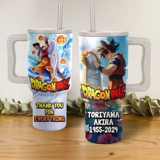 Dragon Ball 40 Oz Tumbler Thank You For Everything Toriyama Akira Tumbler 40 Oz Colorful