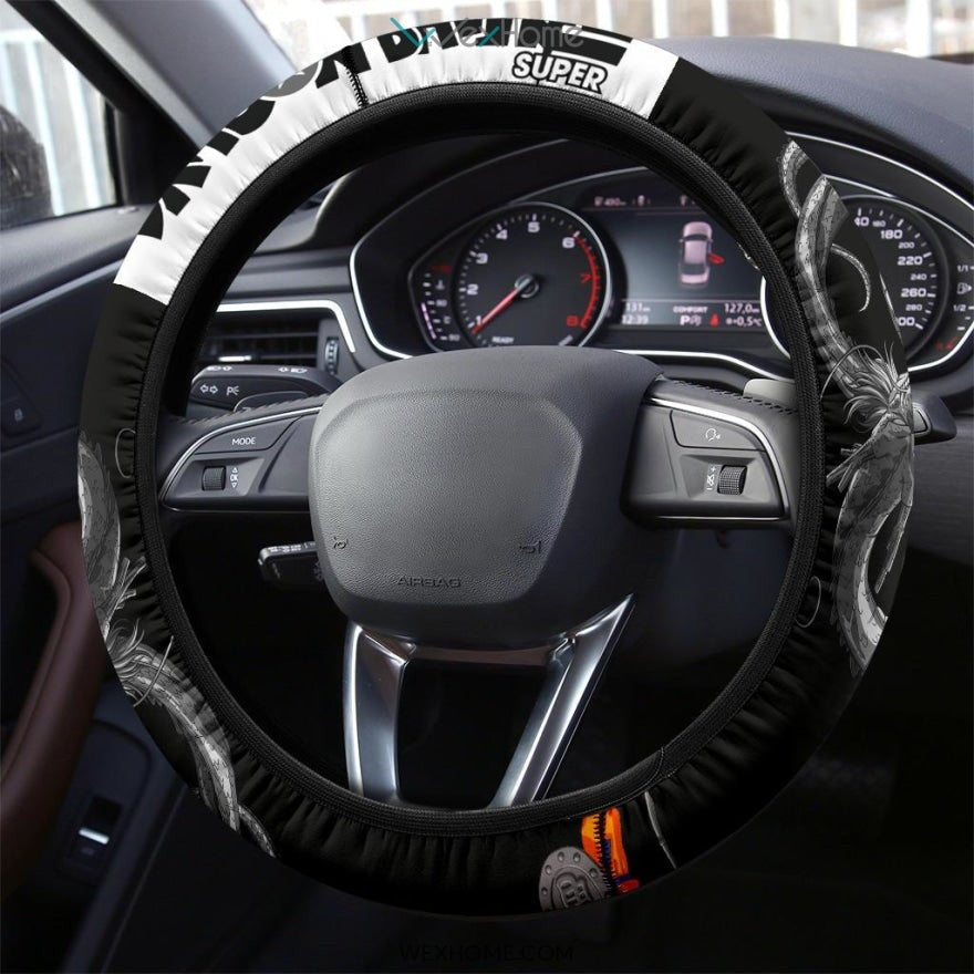 Dragon Ball Steering Wheel Cover Dragon Ball Super Shenlong Graphic Driving Wheel Cover Black