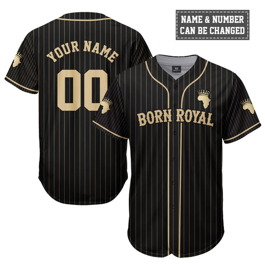 Born Royal - African American Baseball Jersey - Gift for Black Dad, Grandpa, Husband