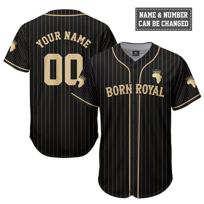 Born Royal - African American Baseball Jersey - Gift for Black Dad, Grandpa, Husband