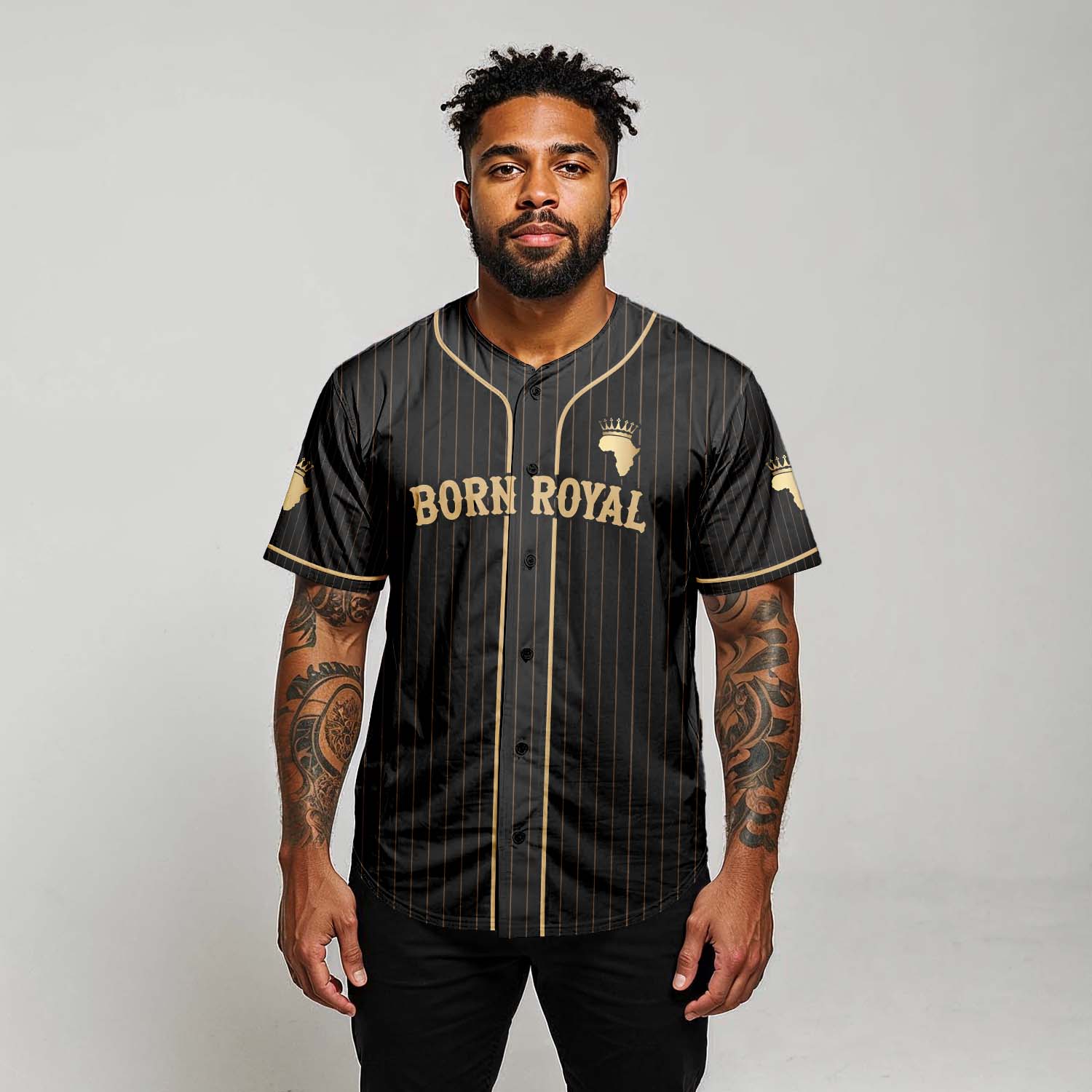 Born Royal - African American Baseball Jersey - Gift for Black Dad, Grandpa, Husband