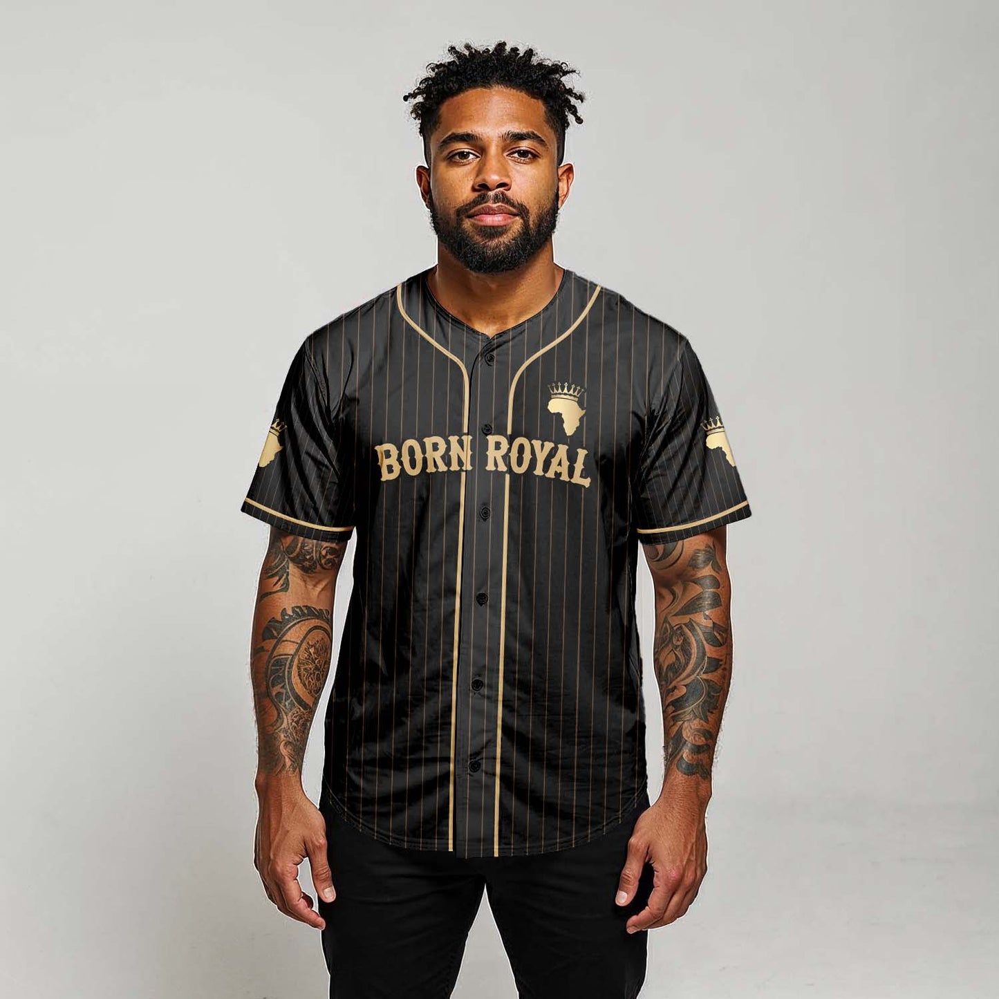 Born Royal - African American Baseball Jersey - Gift for Black Dad, Grandpa, Husband