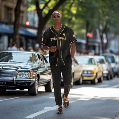 Born Royal - African American Baseball Jersey - Gift for Black Dad, Grandpa, Husband
