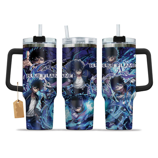 My Hero Academia 40 Oz Tumbler Dabi Blueflame Villain Character Tumbler 40 Oz Blue