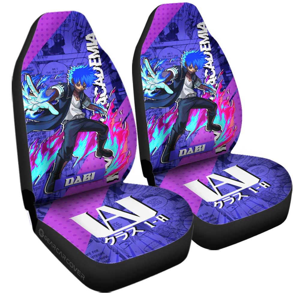 My Hero Academia Car Seat Covers My Hero Academia Villain Dabi Graphic Seat Covers Blue