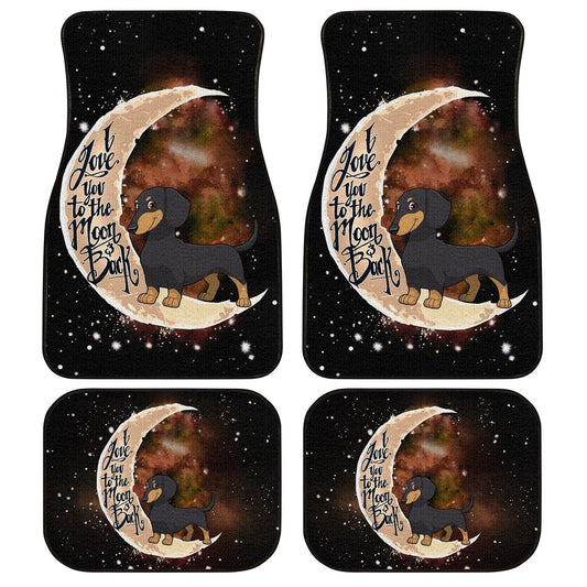 Dog Car Floor Mats Dachshund Dog Love You To The Moon Galaxy Car Mats