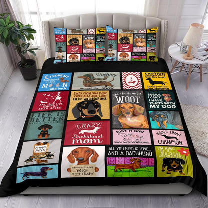 Dog Bedding Set All You Need Is Love And A Dachshund Duvet Covers Colorful Unique Gift