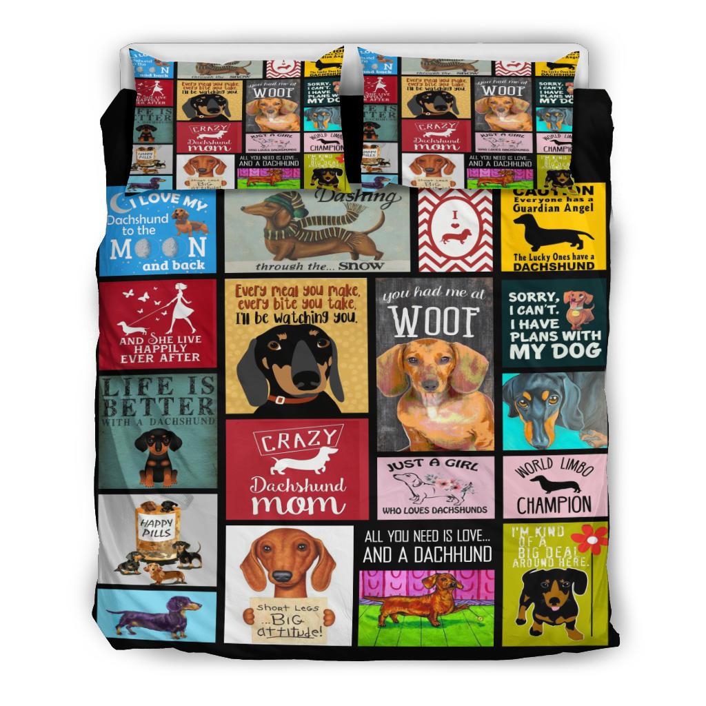 Dog Bedding Set All You Need Is Love And A Dachshund Duvet Covers Colorful Unique Gift