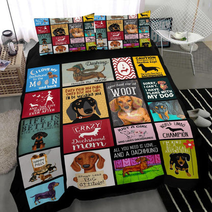 Dog Bedding Set All You Need Is Love And A Dachshund Duvet Covers Colorful Unique Gift