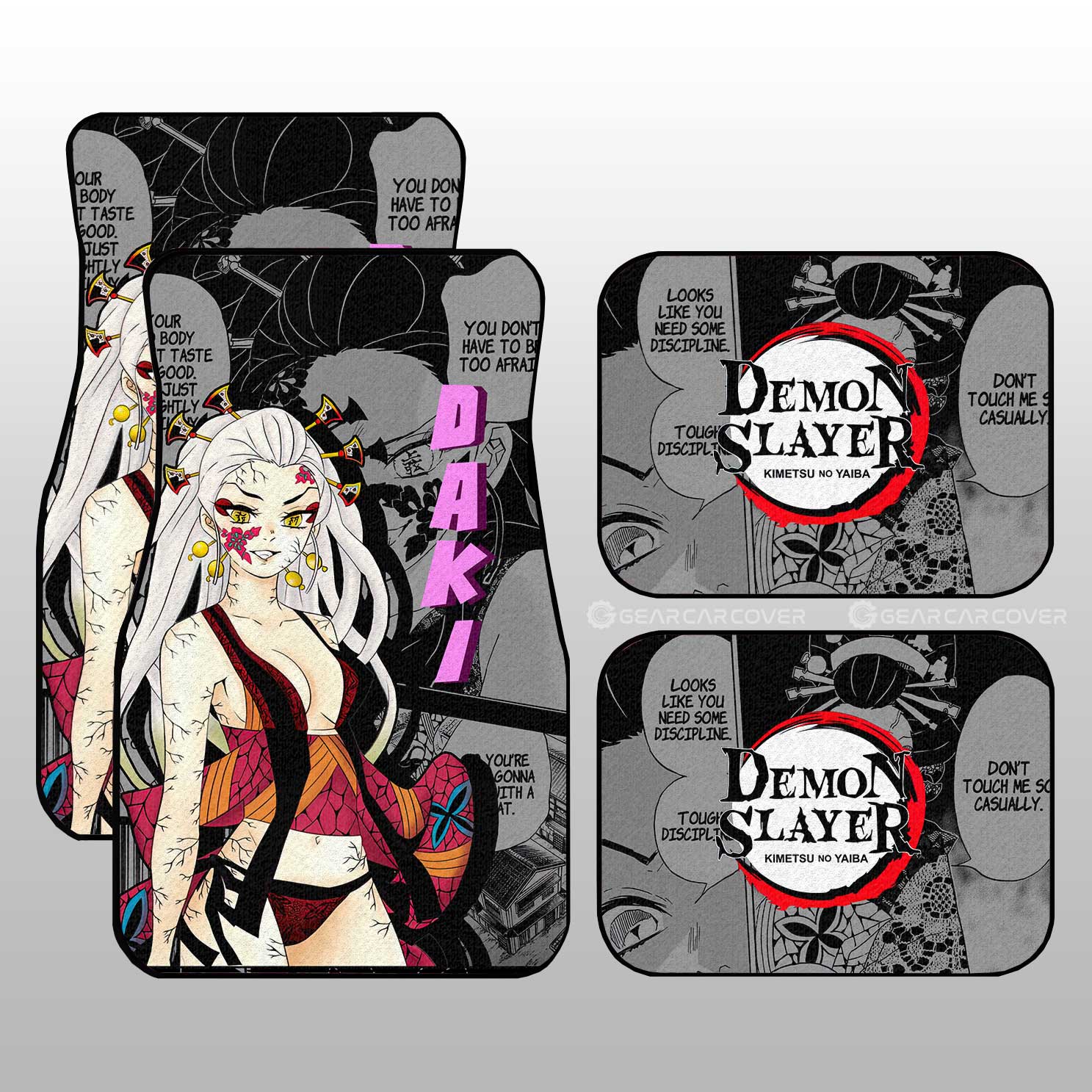 Demon Slayer Car Mats Daki Car Floor Mats Mix Mangas Floor Mats