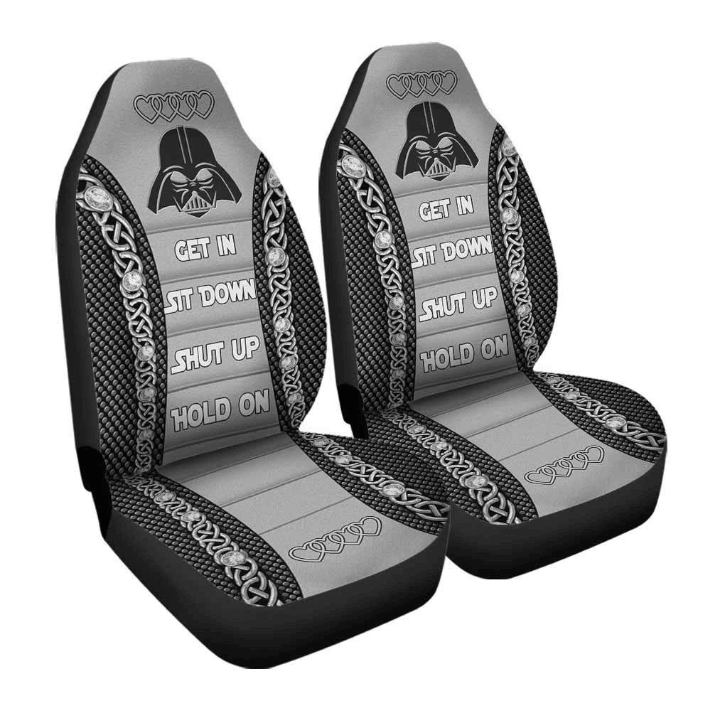 SW Car Seat Covers Darth Vader Get In Sit Down Shut Up Seat Covers Gray