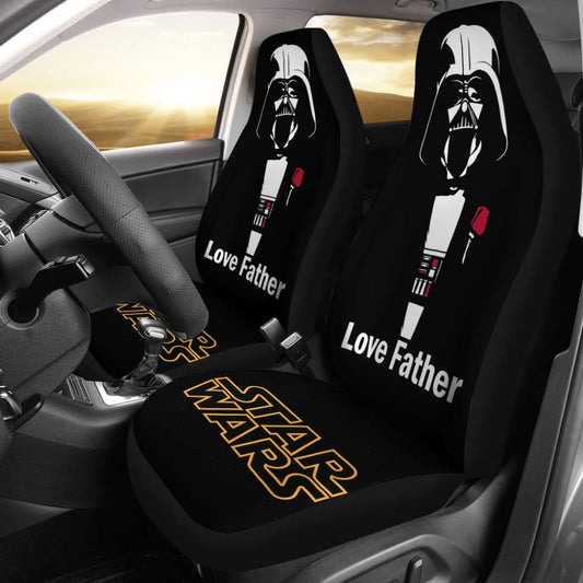 SW Car Seat Covers SW Darth Vader Love Father Seat Covers Black