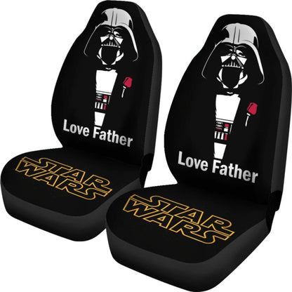 SW Car Seat Covers SW Darth Vader Love Father Seat Covers Black