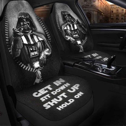 SW Car Seat Covers Darth Vader Get In Sit Down Seat Covers Black White